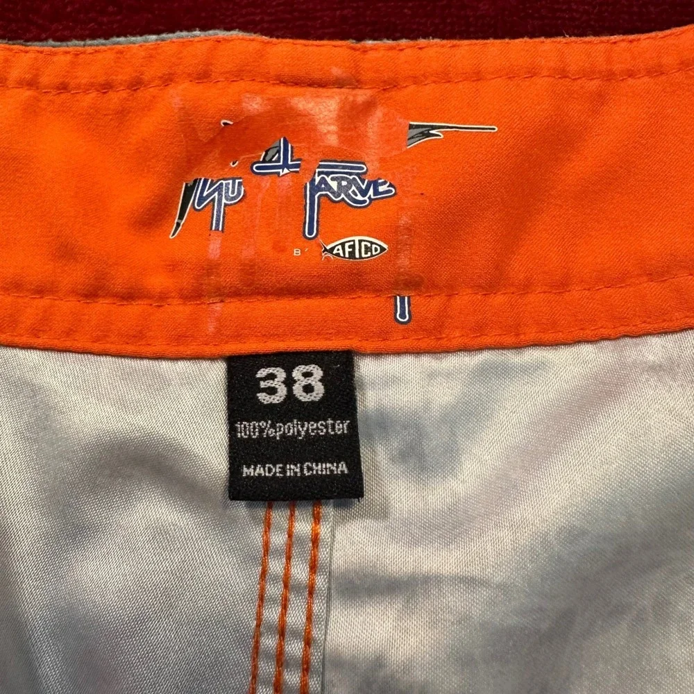 Guy Harvey AFTCO Bass Fishing Camo Board Shorts Mens 38 Swim Trunks AOP‎